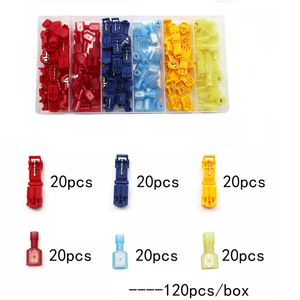 Fully Insulated T Tap Male <b>Quick</b> Disconnect Plug Kit Self-Stripping Nylon <b>Quick</b> Wire Terminals for Power <b>Connectors</b> PC Housing - Product Image 4