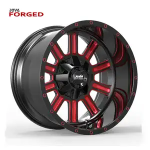 처리된 Susha 휠 22 5x108 5x114.3 레드 하이퍼 블랙 5x105 18 "딥 접시 17 인치 4x100 후면 18''Forged 합금 자동차 + 휠