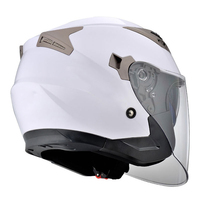Casque de moto ouvert blanc homologué ECE avec visière