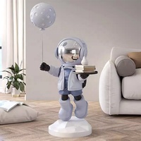 Vente en gros Spaceman Sculpture pour la décoration du salon Résine Space Craft Astronaute Smart Voice et Bluetooth Audio Statue