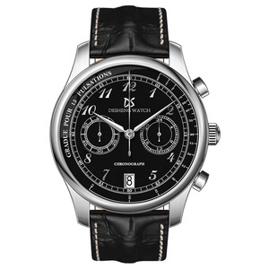 Fabricant de montres OEM, chronographe, mouvement <span class=keywords><strong>VK64</strong></span>, montres de luxe, bracelet en cuir - Product Image 5