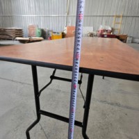 Table à manger rectangulaire moderne en contreplaqué, pliable, 96x30 pouces, portable, pour extérieur, hôtel, mariage, événements, directement de l'usine