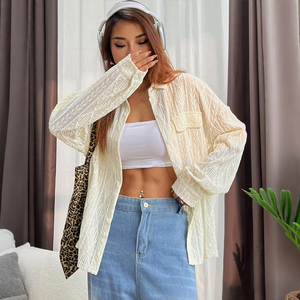 2026 Hot Beach Holiday <strong>Shirt</strong> Women's Spring Loose Cotton Eco-Friendly Breathable Fashion <strong>White</strong> Exterior Top - Product Image 1