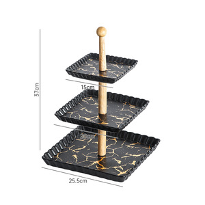 3-Tier Serving <strong>Tray</strong> Cupcake Stand Fruit PlateS Holder <strong>Desserts</strong> Snack Plate for Christmas Wedding Party Cake <strong>Dessert</strong> <strong>Tray</strong> - Product Image 5