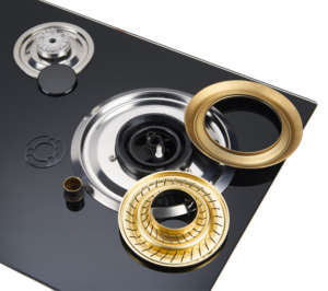 Cuisinière à gaz domestique à trois brûleurs avec plaque de cuisson en verre trempé - Product Image 5
