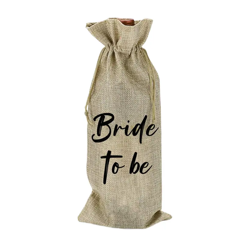 ワインバッグボトルカバーブライダルパーティーギフトとウェディングギフトバッグになる花嫁再利用可能なワインボトルギフトバッグ結婚式の婚約KD300