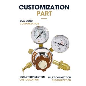 Régulateur de pression de soudage/coupe à l'<span class=keywords><strong>argon</strong></span> entièrement en laiton Réducteur d'<span class=keywords><strong>argon</strong></span> série brésilienne avec CGA580 ou connexion d'entrée personnalisée - Product Image 3