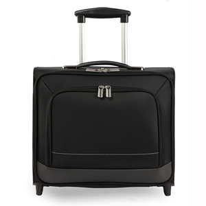 Factory Hot Sale 16inch Black Nylon Luggage Case Aluminium Alloy Pull Rod Laptop <b>Suitcase</b> With 360 Degree Universal Wheels - Product Image 1
