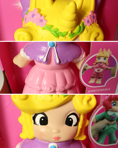 Jouet anti-stress extensible à presser, poupée princesse en plastique souple, modèle petite fille avec articulations mobiles - Product Image 3