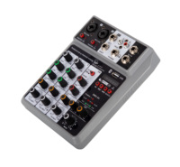 Table de mixage audio numérique professionnelle S4 Mini 4 canaux avec prise en charge de 5 appareils USB, suppression du bruit et double streaming