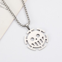 Collier en acier inoxydable de haute qualité, nouveau design, anime Trafalgar D. Water Law Luffy, artisanat métallique