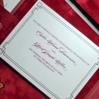 Invitations de mariage personnalisées en velours, cartes de vœux haut de gamme, invitations de célébration luxueuses de style nouveau, vente en gros premium