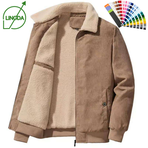 Blouson d'hiver pour <span class=keywords><strong>homme</strong></span> doublé polaire, manteau en coton <span class=keywords><strong>grande</strong></span> <span class=keywords><strong>taille</strong></span> avec revers, <span class=keywords><strong>sous</strong></span>-vêtements thermiques - Product Image 1