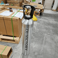 Bouteille de gaz CO2 en aluminium sans soudure TPED certifiée ZX, 0,6L 2L 4L AA6061, valve CGA320, qualité alimentaire, pour soda, vente en gros OEM
