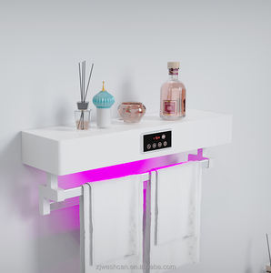 Sèche-serviettes électrique intelligent WESHCAN à tension personnalisée pour la maison, avec chauffage, double support, montage mural, vente chaude, logo personnalisé - Product Image 4