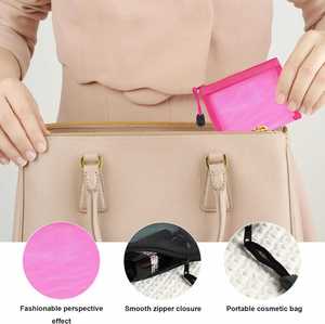 Bolsas Minimalistas con Cierre para Documentos, Bolsa de Archivo, Bolsa de Malla Multicolor con Cierre para Maquillaje, Organizador de Artículos Esenciales de Viaje - Product Image 4