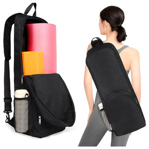 <b>Yoga</b> Bag Lightweight Waterproof Polyester Exterior Wet Compartment Side Mesh Zipper Pocket <b>Carrier</b> <b>Yoga</b> <b>Mat</b> Bag - Product Image 1