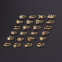 Anneau de nez en cuivre personnalisé, fausse boucle de septum, anneau de narine, clou d'oreille, pendentif, clip de manchette, bijoux sans perçage