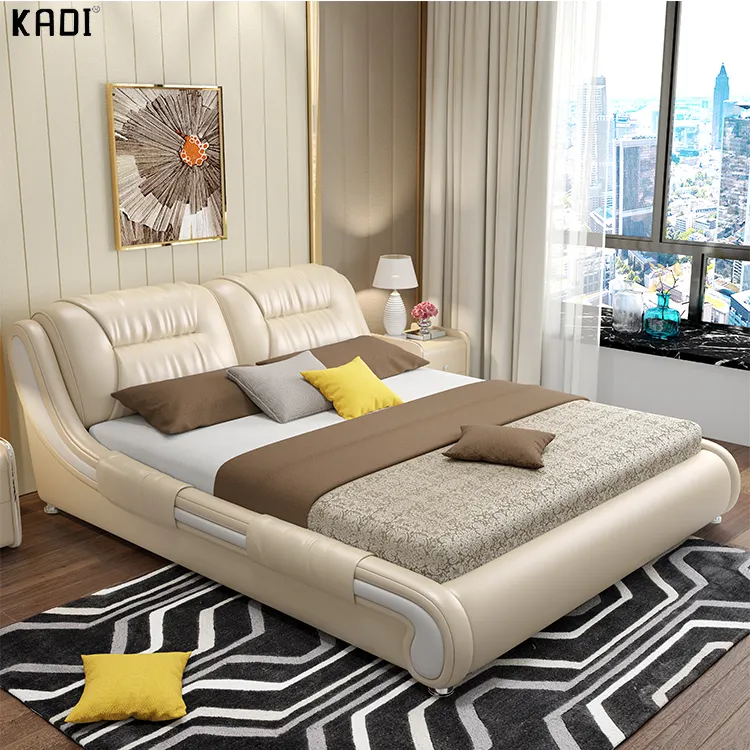 Bedroom furniture sets leather double bed good quality king size bed frame storage bed bedroom sets new design