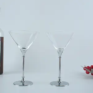 Haste De Metal de alta Qualidade Por Atacado Copos de Martini Bar Cozinha Suprimentos de Cristal Cocktail Party Vidro Beba Ware