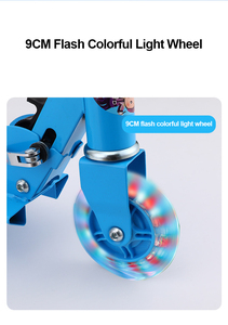 Trottinette pliable de haute qualité à hauteur réglable pour enfants de 6 à 8 ans, en alliage magnésium-aluminium, avec guidon directionnel et deux roues en PU - Product Image 3