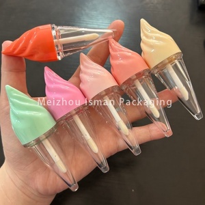ISMAN Tubo de Brillo Labial de 5ml con Forma de Cono de Helado, Verde, <span class=keywords><strong>Rosa</strong></span>, Naranja, Envase Vacío, Venta al por Mayor, Maquillaje, Marca Privada, Personalizado - Product Image 3