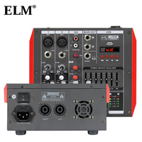 Amplificateur de puissance mini USB 4 canaux ELM MQ4 100W avec console d'effets de mixage pour utilisation sur scène, lecteur karaoké, son parfait