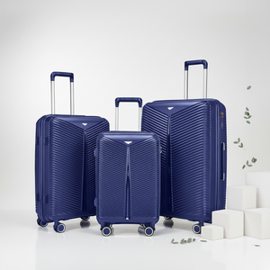 Maletas de Negocios Rígidas de PP <span class=keywords><strong>en</strong></span> Oferta, Juego de Maletas con Candado de Combinación, Ruedas Giratorias, Ligeras, Diseño Personalizado - Product Image 1