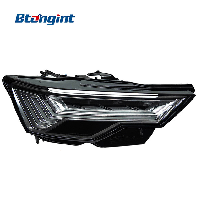 LED Headlights Suitable for 19-24 Audi A6 Headlight Modification C8 Low Rise High Configuration with 5 bar LED matrix Flow Light