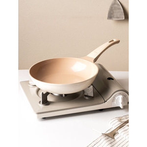 24 cm di altezza diretta Wok ceramica rivestita padella per cucina antiaderente pressofusa in alluminio ferro vetro e metallo per alberghi - Product Image 1