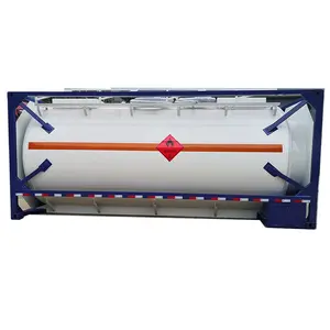 ISO standard Factory price 20ft single-layer carbon steel tank gasoline tank/oil tank container