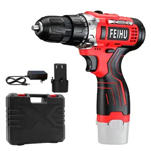 FEIHU TECH 12V Electric Rechargeable Cordless Screwdriver Drill Set for Household