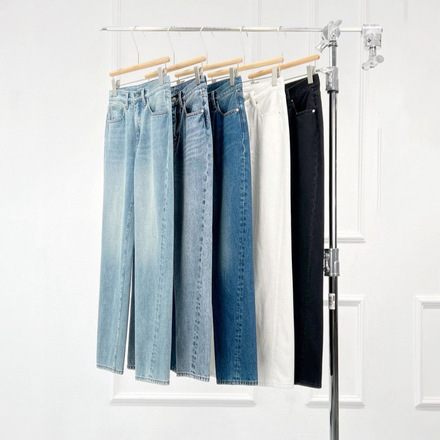 2026 Women's Casual Streetwear Two Tone Barrel Leg Jeans Cotton Middle Rise Vintage Washed Wide Leg Summer Autumn