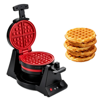 Gaufrier double face antiadhésif 190 mm à rotation automatique, avec voyant lumineux, pour la cuisine – Le plus vendu
