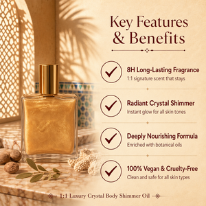Customizable 1:1 Perfume Self-owned Brand Duration 8 Hours Crystal Lady Body Shimmer Oil Custom Color Nourishing All Skin Types - Product Image 2