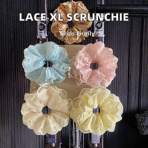 Vente en gros de chouchous extra larges à lacets, style européen et américain, avec large élastique - Product Image 2