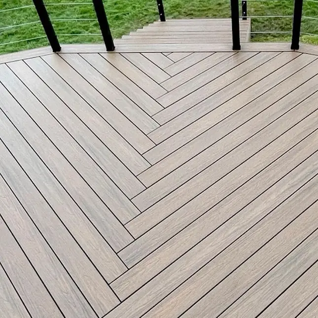 Eco Decking Wooden Grain Terrace Trex Cover Wpc decks Flooring Wood Plastic Composite Patio Deck Tiles