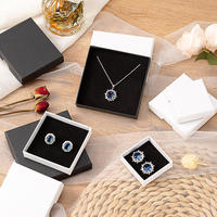Boîte d'emballage de bijoux de luxe haut de gamme avec tiroir coulissant et doublure en éponge pour collier, boucles d'oreilles, bracelet, bague, montre