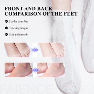 Masque de pied blanchissant personnalisé en usine OEM Huile d'avocat Hyaluronate de sodium Collagène hydratant Exfoliant Échantillon à usage domestique gratuit - Product Image 6