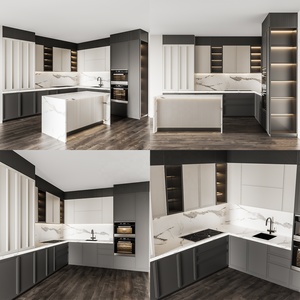 Pa mỹ hoàn thành giá rẻ toàn bộ thu nhỏ bằng gỗ đầy đủ bộ tủ bếp - Product Image 2