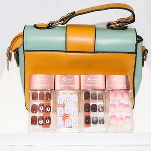 Caja acrílica corta de estilo ovalado y redondo, prensa para <span class=keywords><strong>uñas</strong></span> con lima de <span class=keywords><strong>uñas</strong></span>, 24 unidades, Pestaña de pegamento de gelatina, palo de madera, almohadilla de preparación de Alcohol - Product Image 4
