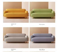 Modernes Minimalistisches Kunstleder Zweisitzer-Schlafsofa für Kleine Wohnungen Wohnzimmer Hotel Krankenhaus Empfang Komfortabel