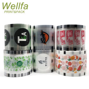 فيلم ختم سهل الإزالة مطبوع حسب الطلب من البولي إيثيلين تيريفثالات والبولي إيثيلين للأكواب البلاستيكية، فيلم ختم حراري للأكواب البلاستيكية من البولي إيثيلين تيريفثالات والبولي بروبيلين - Product Image 2