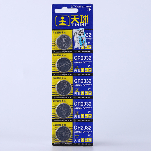 High Quality 3V 220mAh CR2032 Non Rechargeable Coin Lithium Button Cell Cr2032 Cmos Watch Battery