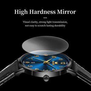 Reloj de Pulsera de Lujo para Hombre con Correa de Cuero, Logotipo Personalizado ODM OEM, Venta al Por Mayor, Bajo MOQ, Resistente al Agua, Luminoso, de Cuarzo - Product Image 5
