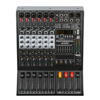 VOXFULL Vente en gros de LN-8 de mixage de scène de qualité OEM Effets numériques stéréo 256 DSP Enregistrement USB Équipement de sonorisation audio