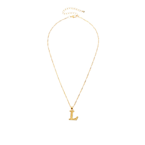 Collar con colgante chapado en oro de 26 letras de <span class=keywords><strong>A</strong></span> <span class=keywords><strong>a</strong></span> Z con cadena de eslabones, estilo moderno para fiesta, regalo de boda, características de adorno de estilo cubano - Product Image 2