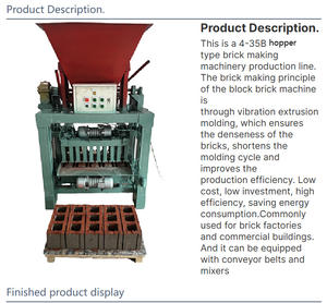 Equipo de Fabricación de Bloques de Cemento, Maquinaria Automática para Hacer Ladrillos con Control PLC, Accionamiento por Engranajes y Presión Hidráulica - Product Image 2