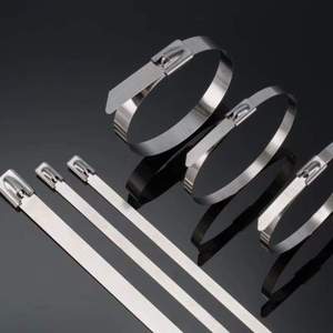 Bloqueo <span class=keywords><strong>de</strong></span> bola <span class=keywords><strong>para</strong></span> bridas <span class=keywords><strong>de</strong></span> acero inoxidable tipo 4 "6" 8 "10" 12 "14" pulgadas longitud 4,6 MM 7,9 MM ancho 304 316 Material paquete <span class=keywords><strong>de</strong></span> 100 Uds - Product Image 3
