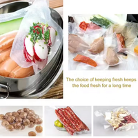 Sacs sous vide transparents gaufrés de qualité alimentaire en PE, thermoscellables, pour conserver la fraîcheur, taille personnalisée pour la viande, les légumes, le stockage au congélateur de cuisine